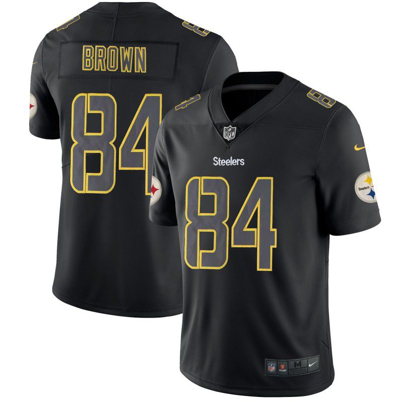 Men Pittsburgh Steelers #84 Brown Nike Fashion Impact Black Color Rush Limited NFL Jerseys->arizona cardinals->NFL Jersey